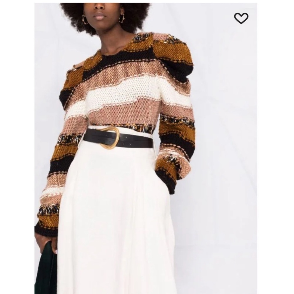 ULLA JOHNSON STRIPED MERINO SWEATER - RARE RUNWAY!
